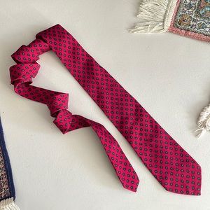 Zenitti Irish poplin silk blend Foulard pattern tie